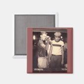 標的を打ち上げてキューピー人形を獲得する マグネット (正面/裏面)