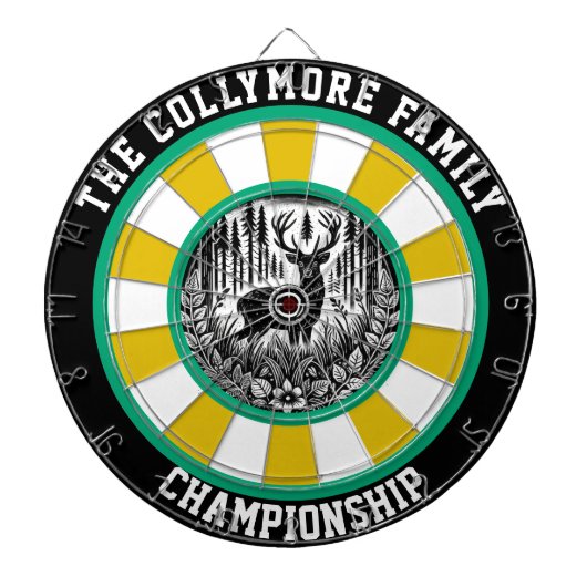 標的エレガント付き森林鹿 ダーツボード (正面)