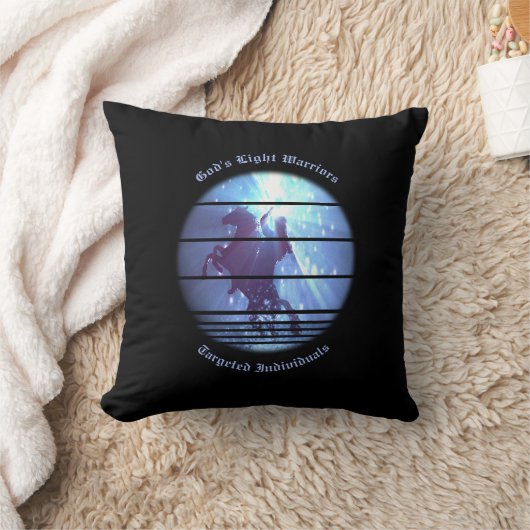 標的化された個人認識度騎士オン馬 クッション (ブランケット)