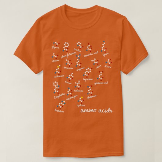 標識されたアミノ酸 Tシャツ (デザイン正面)