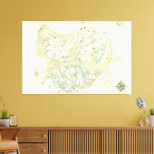 標識のないトリノの地図 キャンバスプリント (インサイチュ (リビング))