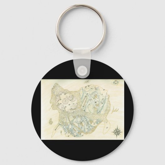 標識のないトリノの地図 キーホルダー (正面)