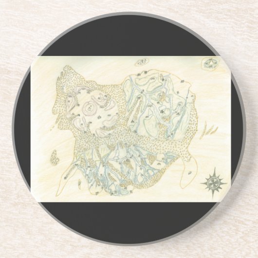 標識のないトリノの地図 コースター (正面)