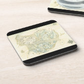 標識のないトリノの地図 コースター (左側)