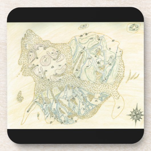 標識のないトリノの地図 コースター (正面)