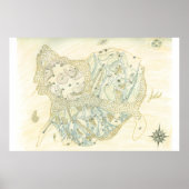 標識のないトリノの地図 ポスター (正面)