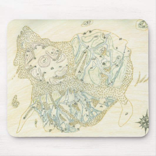 標識のないトリノの地図 マウスパッド (正面)