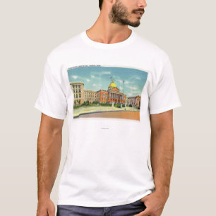 標識の州の家の外観 Tシャツ