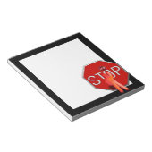 標識を付けた交ストップ渉ガード ノートパッド (アングル)