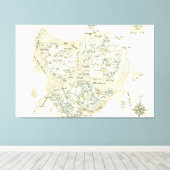 標識トリノの地図 キャンバスプリント (インサイチュ (ウッドフロア))