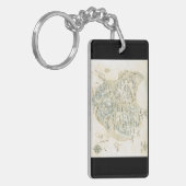 標識トリノの地図 キーホルダー (正面左)