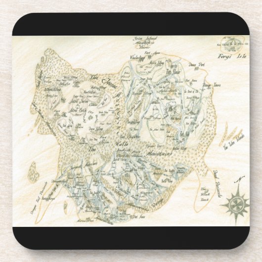 標識トリノの地図 コースター (正面)