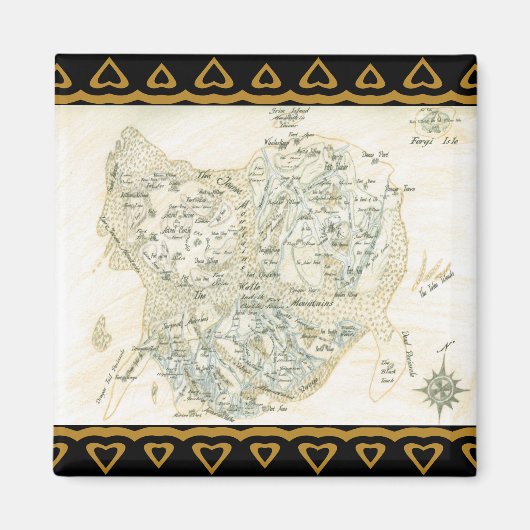 標識トリノの地図 マグネット (正面)