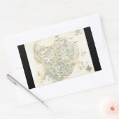 標識トリノの地図 長方形シール (封筒)