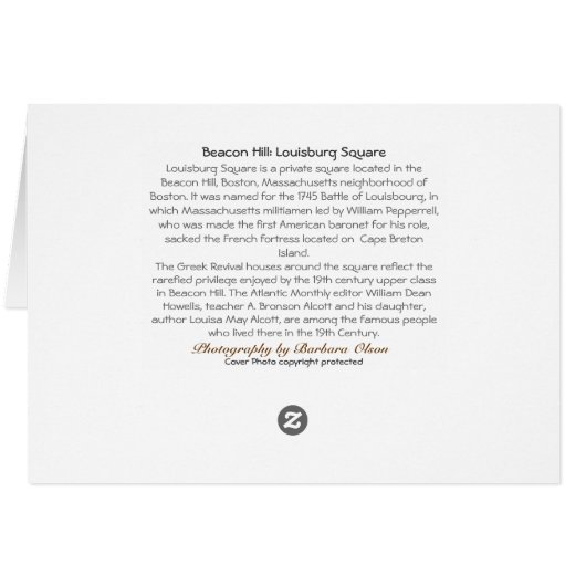 標識丘: Louisburgスクエア (裏面横)