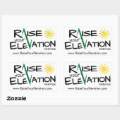 標高を上げるアッシュビルの長方形ステッカー 長方形シール (シート)