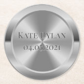 模カスタム倣銀紙コースター ラウンドペーパーコースター (正面)