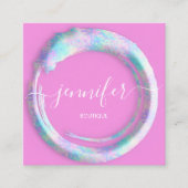 模倣偽装抽象芸術ファッションワウホログラフ スクエア名刺 (正面)