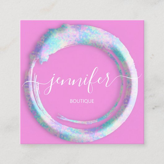 模倣偽装抽象芸術ファッションワウホログラフ スクエア名刺 (正面)