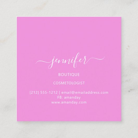 模倣偽装抽象芸術ファッションワウホログラフ スクエア名刺 (裏面)