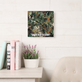 模倣自然：迷彩科学 スクエア壁時計