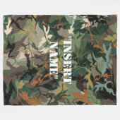 模倣自然：迷彩科学 フリースブランケット (正面(横))