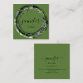 模倣迷彩軍隊ファッショングリーン スクエア名刺 (正面/裏面)