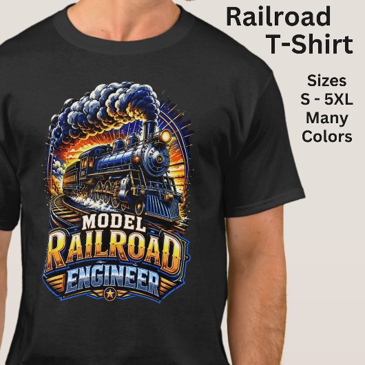模型鉄道エンジニアの蒸気機関車 Tシャツ