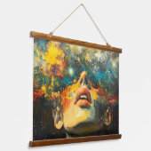 模擬された宇宙 吊り下げ型タペストリー (傾斜あり)