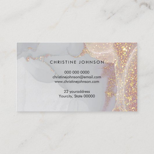 模擬グリッターインク名刺 名刺 (裏面)