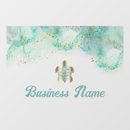 模擬グリッターウミガメの窓しこり ウィンドウサイン (シート)