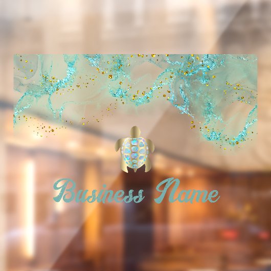 模擬グリッターウミガメの窓しこり ウィンドウサイン (シート2)