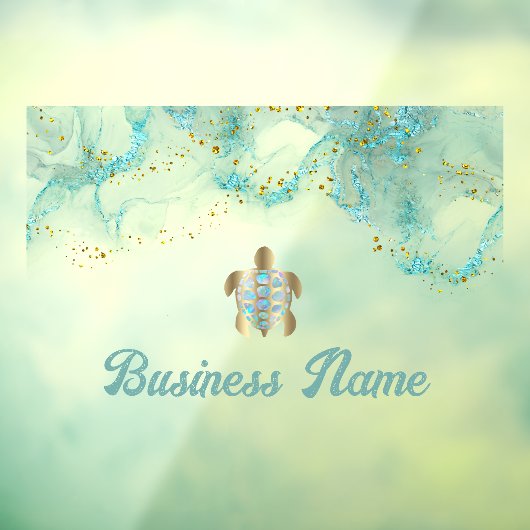 模擬グリッターウミガメの窓しこり ウィンドウサイン (シート3)