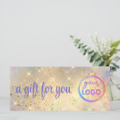 模擬グリッターギフト券 (スタンド正面)