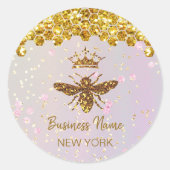 模擬グリッター蜂 ラウンドシール (正面)
