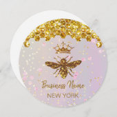 模擬グリッター蜂 招待状 (正面/裏面)