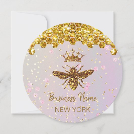 模擬グリッター蜂 招待状 (正面)