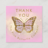 模擬グリッター蝶感謝してい蝶あなた エンクロージャーカード (正面)