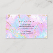 模擬グリッター詳細パープルパステルブルー 名刺 (裏面)