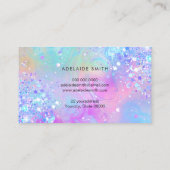 模擬チュンキーグリッター紫デザイン 名刺 (裏面)