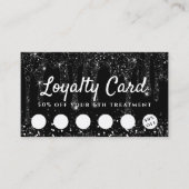 模擬ブラックグリッターロイヤリティカード 名刺 (正面)