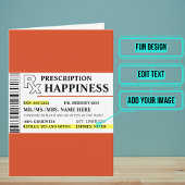 模擬処方箋ボトルおもしろい誕生日 カード