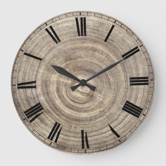 模擬木片 ラージ壁時計 (正面)