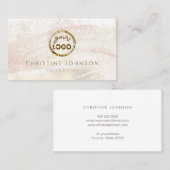 模擬箔スキンケアエステティシャン 名刺 (正面/裏面)