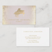 模擬金ゴールドフォイルピアノ 名刺 (正面/裏面)