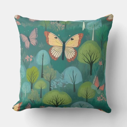 模様が入ったポルトガル：アズレジョの印象 クッション (正面)