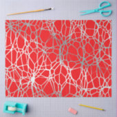 模様と薄い赤い銀 薄葉紙 (クラフト)