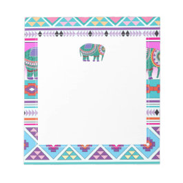 模様のあるアステカ象 ノートパッド