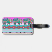 模様のあるアステカ象 ラゲッジタグ (裏面横)