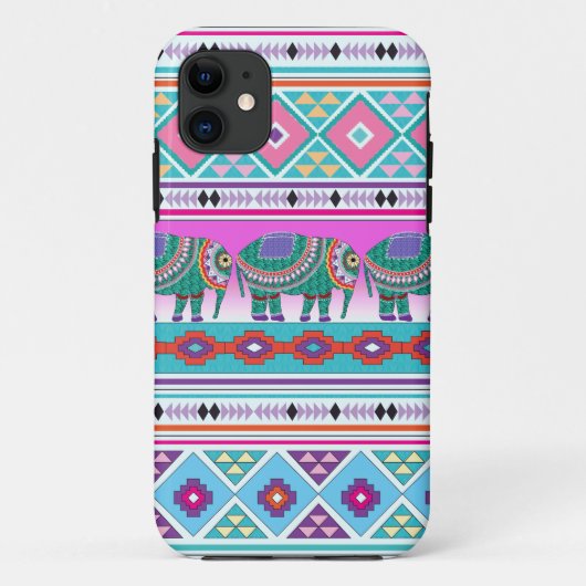 模様のあるアステカ象 Case-Mate iPhoneケース (裏面)